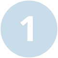 Witte cijfer “1” op een donkerblauwe achtergrond, met een eenvoudige, vlakke stijl.